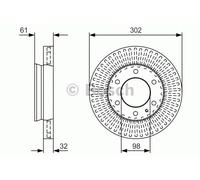 Bosch Brake Disc Single - 0986479V32