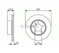 BOSCH 0986479A18 Brake Disc Front Braking Fits BMW 1 Series 3 Series 4 Series