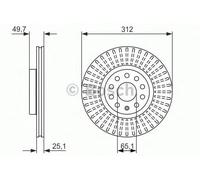 Bosch BD997 Brake discs - Front axle - ECE-R90 certified - 1 single brake disc