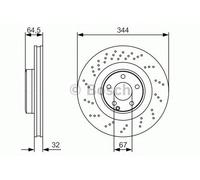 Bosch BD1704 Brake discs - ECE-R90 certified - 1 single brake disc
