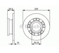 Bosch 0 986 479 A50 Rear Brake Disc Fits Ford