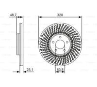 Bosch Brake Disc Single Bd1682 0986479680
