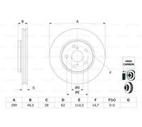 Bosch Brake Disc Single Bd2794 0986479F49
