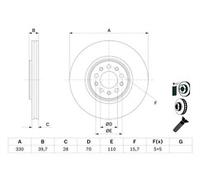 Bosch Brake Disc Single Bd2811 0986479F66