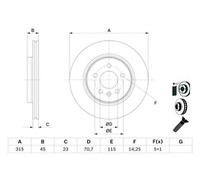 BOSCH 0 986 479 F85 Brake disc