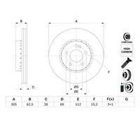 Bosch Brake Disc (Single Disc) Bd2998 0986479H46