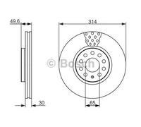 Bosch BD1567 Brake discs - ECE-R90 certified - 1 single brake disc