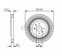 Bosch 0986479A90 Brake Disc (BD2150)