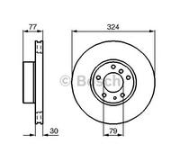 Bosch Brake Disc 0 986 479 116 - Vented - Fits BMW 5/E39 & 7 (E32) Models