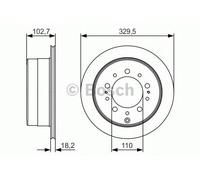 Bosch BD1750 Brake discs - 1 single brake disc