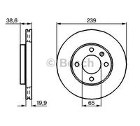 Bosch Brake Disc 0 986 478 017 - Fits Audi, SEAT & VW