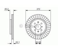 Bosch Brake Discs 104811697 - Front 272mm Vented Pair (2 pcs)