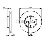 2x Brake disc Vented 0 986 479 245 BOSCH for TOYOTA COROLLA COROLLA Estate