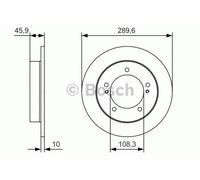 2x Brake Discs Pair Solid 289.6mm 0986479B09 Bosch Set 5521176J00 5521176J01 New