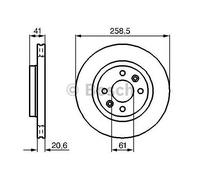 Bosch 0986478124 Brake Disc (BD109)