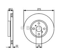 Bosch 0986479431 Brake Disc (BD1262)