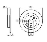 2x Brake disc solid 0 986 478 701 BOSCH for MAZDA 323 S Mk IV 323 C Mk IV MX-5