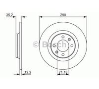 Bosch Brake Disc 0 986 479 118 for Citroen DS5 1.6 (2013-2015) - 1 pc