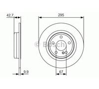 2x Brake disc solid 0 986 479 A04 BOSCH for MERCEDES-BENZ B-CLASS Sports Tourer