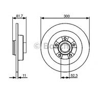 Bosch Brake Disc 0 986 479 446 – Solid – for Renault Laguna III (2008–2015)
