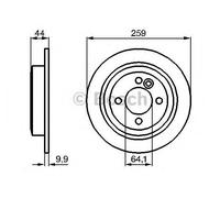 Bosch 2x Brake Discs Pair Solid Rear 258.7mm 0986478601 Set 34211503070 BD520