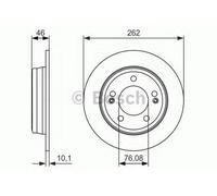 Bosch BD1638 Brake discs - ECE-R90 certified - 1 set of 2 discs