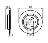 2x Brake Discs Pair Solid Rear 277.8mm 0986478325 Bosch Set 05098065AA 5098065AA