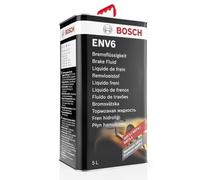 Bosch Brake Fluid ENV6, 5 L - For Vehicles with or without ABS/ESP Brakes - OE Quality - Compatible with DOT 3, 4, 4 HP/LV and 5.1