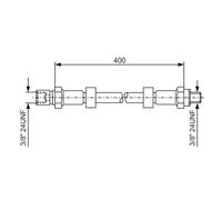 Bosch Brake Hose - 1987476146 - Single- Premium Engineering for Performance