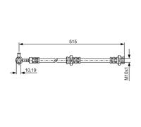Bosch Brake Hose - 1987476376 - Single- Premium Engineering for Performance