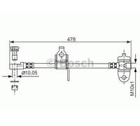 BOSCH 1 987 481 070 Brake hose