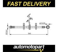 Flexible brake hose 1 987 481 077 BOSCH for MERCEDES-BENZ M-CLASS