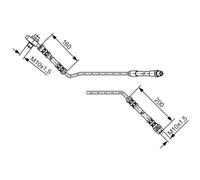 Bosch Brake Hose Rear Right 1987476055 - Genuine OEM Quality for BMW X5