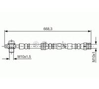 Bosch 1987481693 Brake Hose (BH1577)