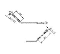 Bosch Brake Hydraulic Hose Line fits BMW X5 2000-2006 3.0 4.6 4.8 4.4 1987476054