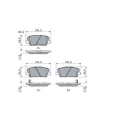 BOSCH Brake Pad Set 0 986 494 979 FOR Optima Genesis Genuine Top German Quality