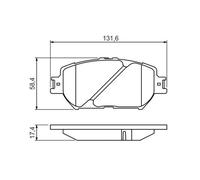 Bosch Brake Pad Set 0 986 494 418 - Front for Lexus GS 3GR-FSE 3.0