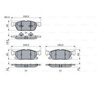 Bosch Brake Pads Set Front 0986424326 1884555 2404736 BP2304 E990R02A10804679