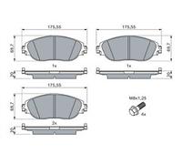Bosch Brake Pad Set Bp2483 0986424628