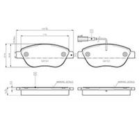 Bosch Brake Pad Set Bp2505 0986TB2961
