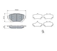 Bosch Brake Pad Set Bp2754 0986460043