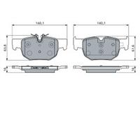 BOSCH 0 986 460 166 Brake Pad Set Replacement Fits Jaguar F-Pace Land Rover