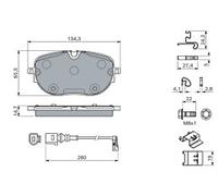 Bosch Brake Pad Set Bp2896 0986460198