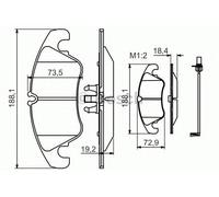 0986 494 538 Front Brake Pad Set 4x Pads Integrated Wear Indicator Braking Bosch