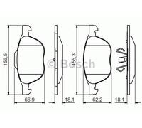 BOSCH 0 986 424 794 Brake pad set