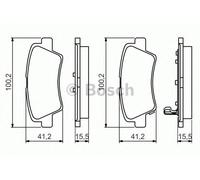BOSCH 0 986 494 557 Brake pad set