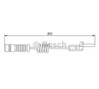 Bosch 1987474969 Brake Pad Wear Warning Contact Front Fits Mercedes-Benz Puch VW