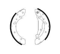 Bosch 0986487572 Brake Shoe Set (BS816)