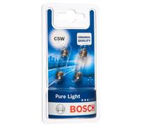 Bosch C5W 12V 5W Pure Light Car Licence Plate Bulbs Twin Pack
