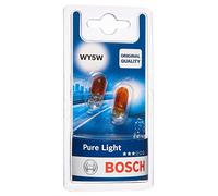 Bosch WY5W (501A) Pure Light Halogen Headlight Bulbs, 12 V 5 W, Original Quality - Socket Type W2,1x9,5d - Pack of 2 Replacement Car Light Bulbs